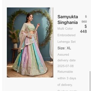 Embroidered Multi-Color Lehenga Set